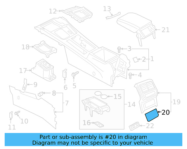 Rear Trim Trim 3G0-863-289-B-1ZV - View 2