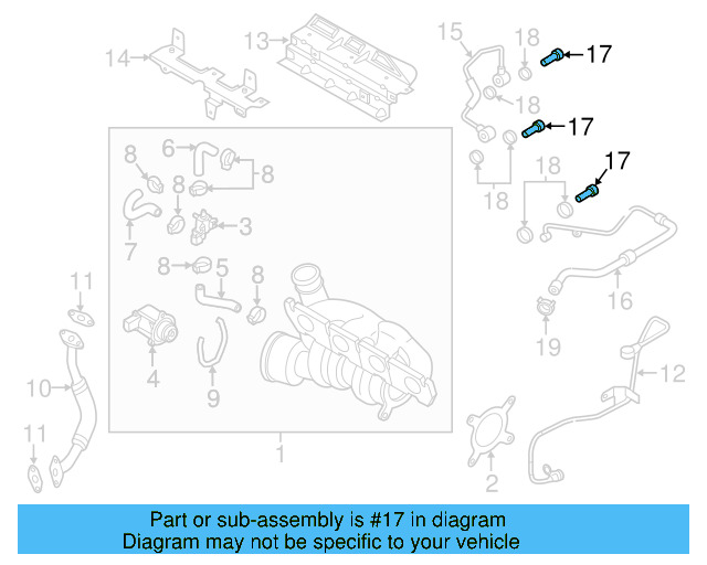 Water Inlet Pipe Bolt 06A-145-541-J - View 10