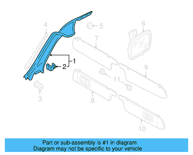 Windshield Pillar Trim 701-867-234-9XK