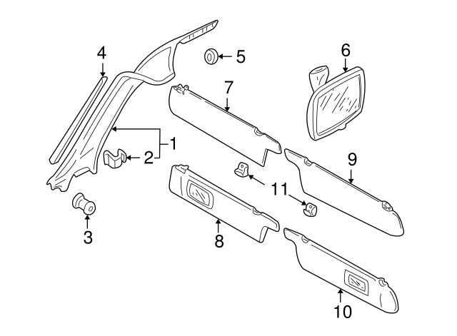 Visor 7D0-857-551-P-3PS - View 3