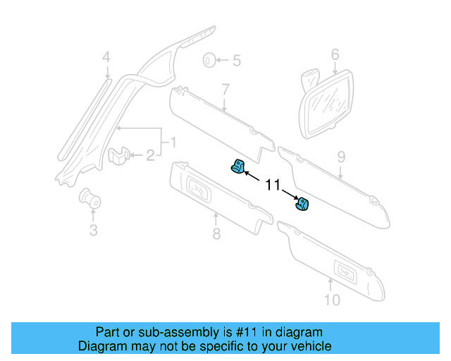 Visor Clip 7058575618YS - View 3