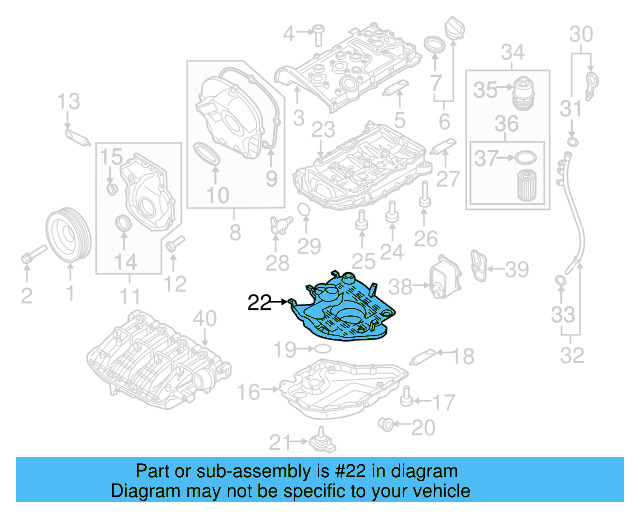 Engine Oil Sump Windage Tray 06K-103-138-Q - View 4