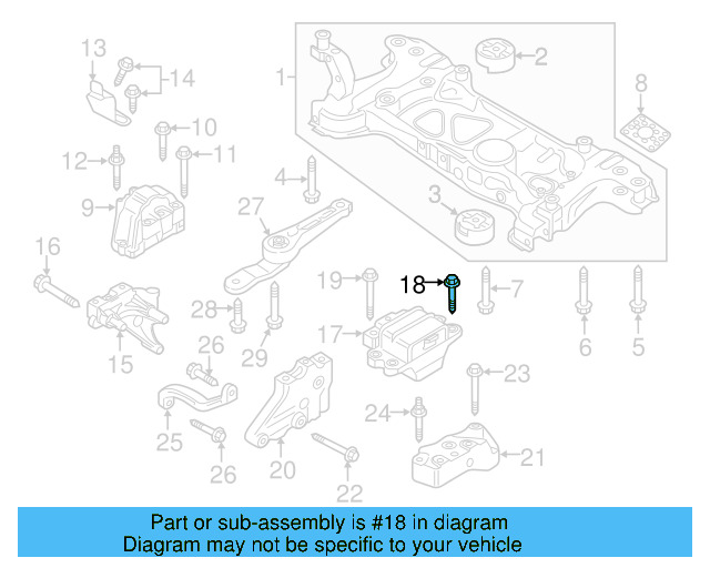 Motor Mount Mount Bolt N-105-524-04 - View 3