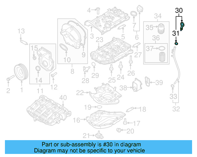 Engine Oil Dipstick 06K-115-611-D - View 18