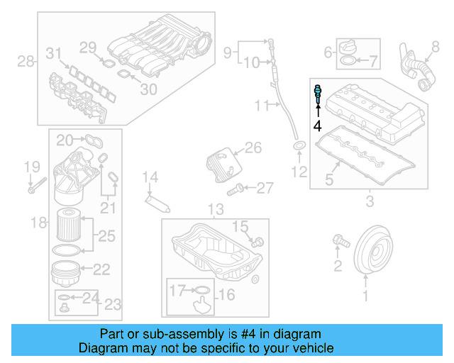 Valve Cover Bolt 03H-103-831 - View 11