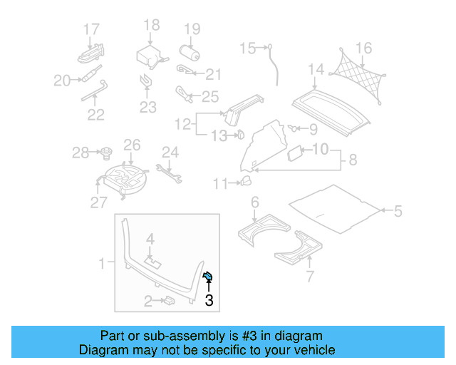 Rear Body Trim Clip 373-867-646 - View 16