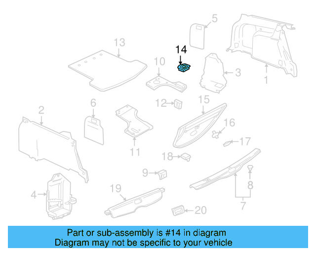 Tie Down 1J0-864-203-C-UH8 - View 37
