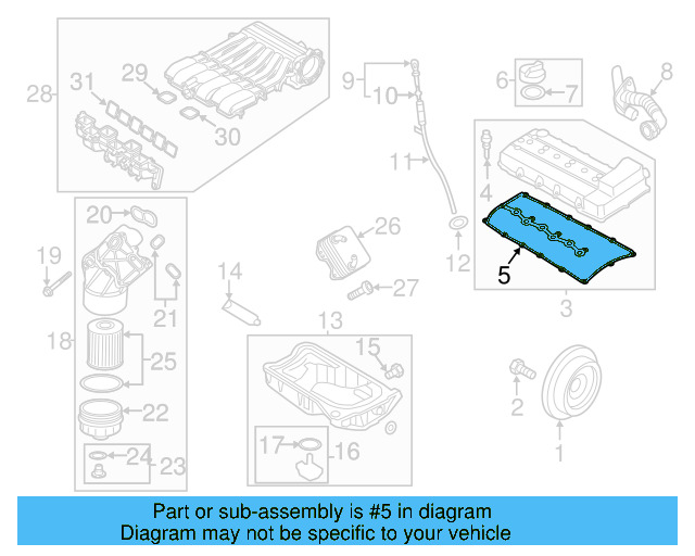 Valve Cover Gasket 03H-103-483-E - View 14