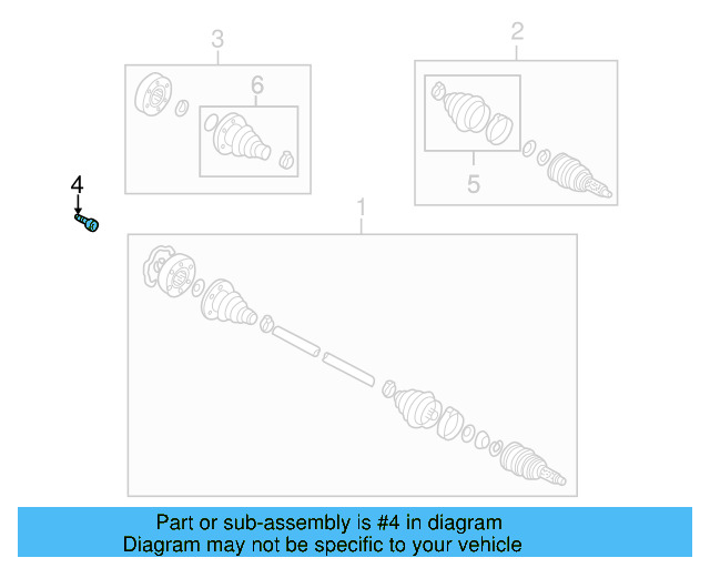 Inner Joint Assembly Bolt N-906-372-02 - View 3