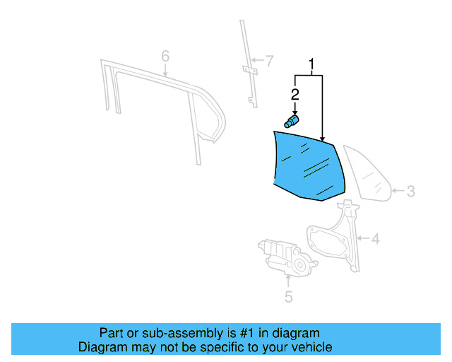 Movable Glass 1K5-845-026 - View 3