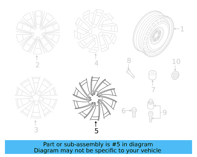 Wheel Disc 5QF-601-027-P-03C