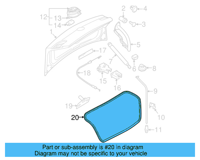Weatherstrip 3C5-827-705 - View 2