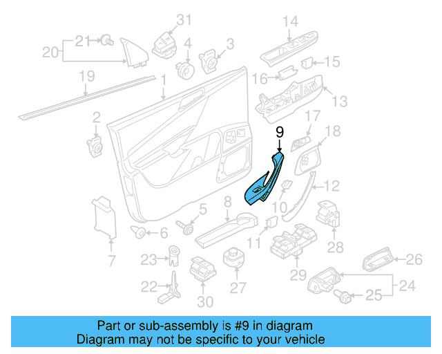 Pull Handle 3C1-867-180-B-23T - View 7