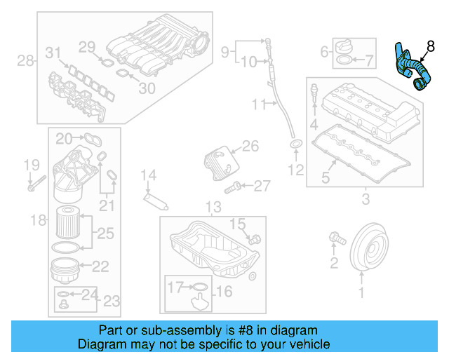 PCV Valve Hose 03H-103-202-D - View 3