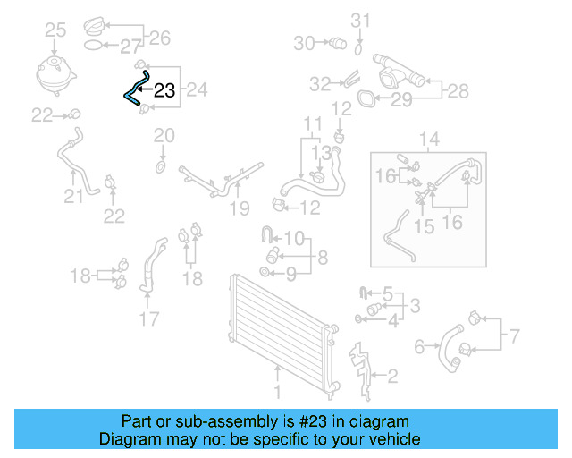 Overflow Hose 3C0-121-447-L - View 5