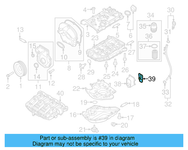 Engine Oil Cooler Gasket 06L-117-070