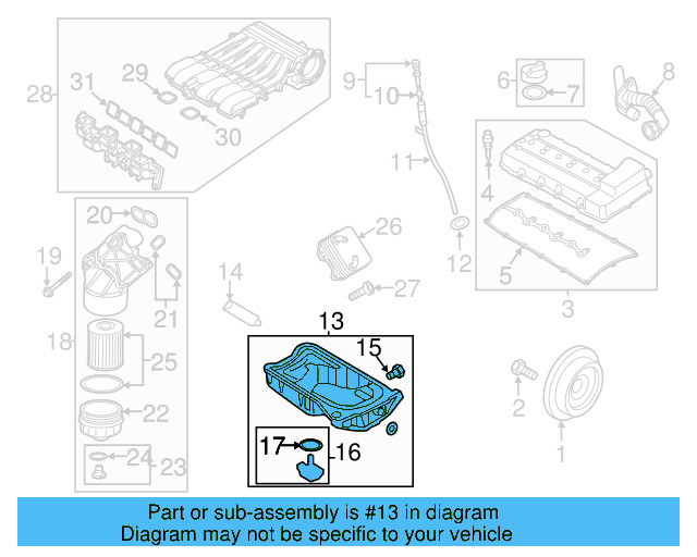Oil Pan 03H-103-601-AK - View 10