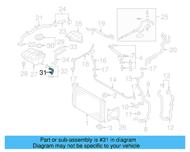 Overflow Hose 3D0-121-109-A - View 3