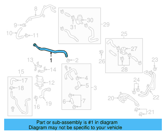 Reservoir Hose 7P0-122-109-C - View 9