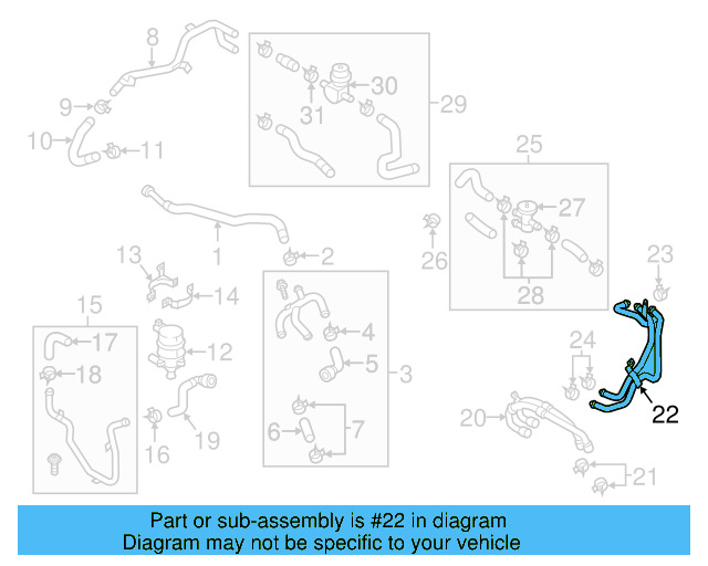 Water Inlet Hose 7P0-121-101-C - View 4