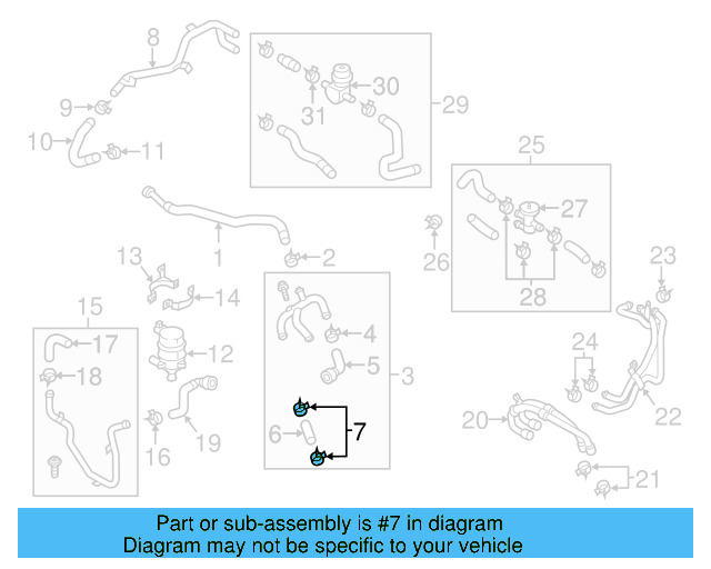 Water Hose Assembly 7P0-121-051-B - View 12