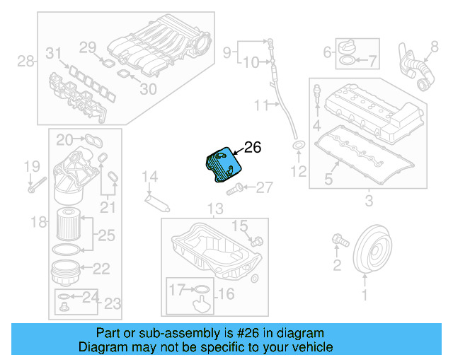 Oil Cooler 03H-117-021-G - View 10