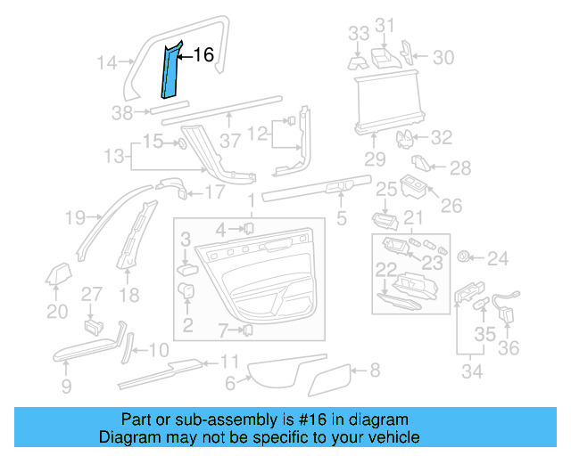 Lower Molding 3D7-854-950-A-V7S - View 7