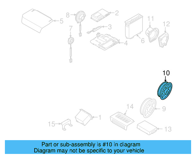 Quarter Panel Speaker 1Q0-035-454-A - View 4