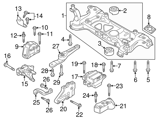 Engine Cradle Mount Bolt N-105-580-02 - View 39