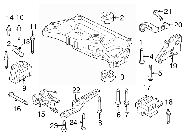 Engine Cradle Mount Bolt N-912-084-01