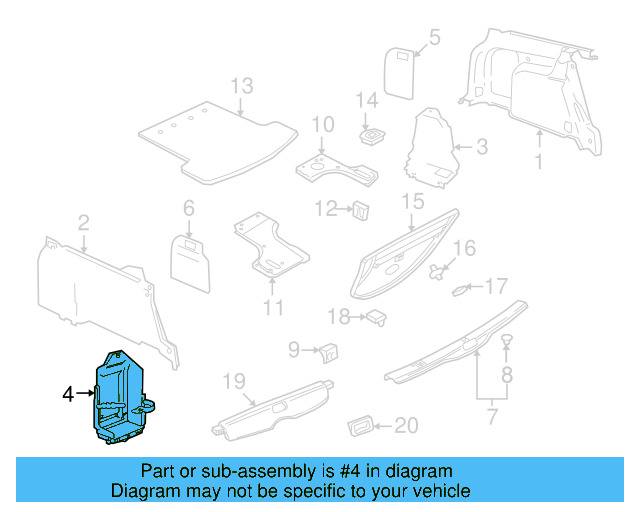 Storage Pocket 3B9867705CB41 - View 4