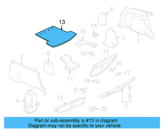 Floor Cover 3B9-863-463-Q-4ES - View 7