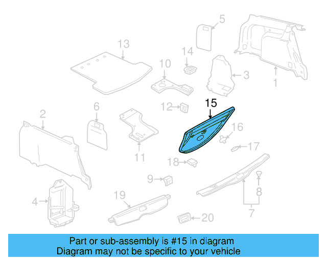 Tie Down 1J0-864-203-C-UH8 - View 40