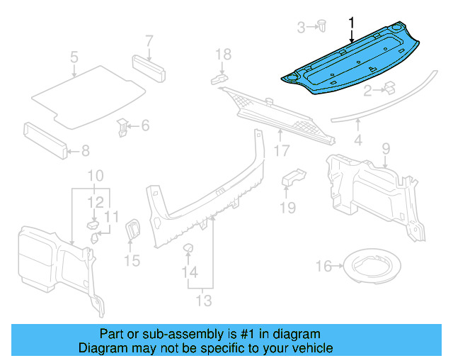 Pkg Tray Trim 3B5-863-413-AK-3Q8 - View 4
