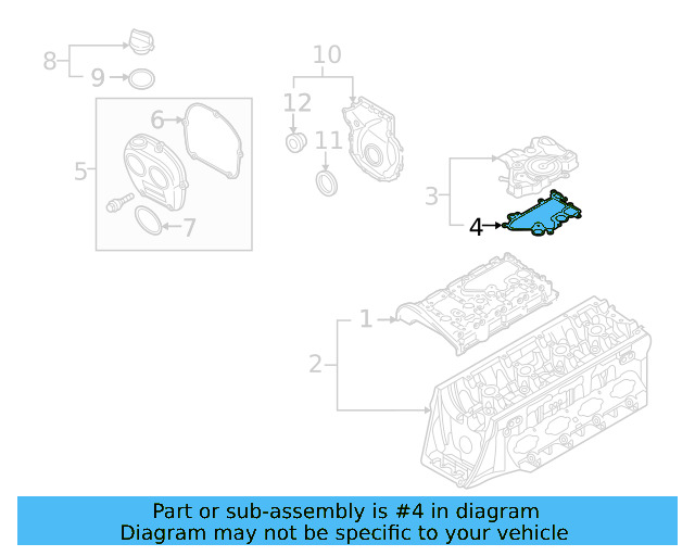 Engine Crankcase Vent Valve Seal 06K-103-484-B - View 12