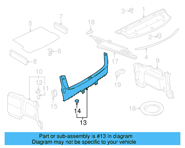 Rear Trim 3B5-863-459-D-B41 - View 3