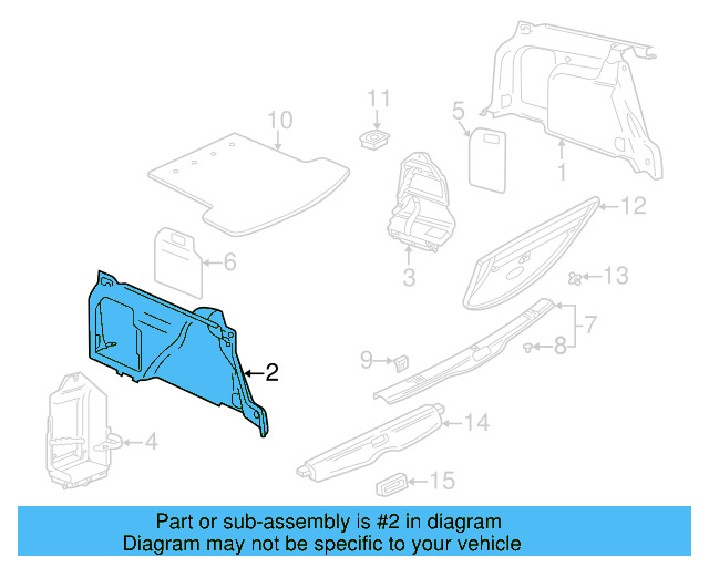 Trunk Side Trim 3B9-867-429-N-B41 - View 2