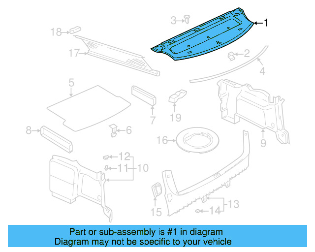 Pkg Tray Trim 3B5-863-413-AK-5BV - View 2