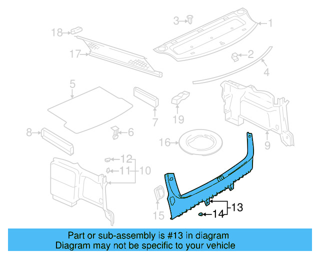 Rear Trim 3B5-863-459-E-B41 - View 9