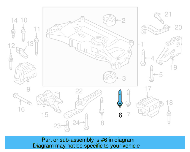 Engine Cradle Mount Bolt N-105-580-02 - View 26