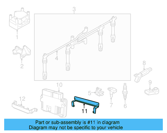 Engine Control Module (ECM) Bracket 5C0-907-500-A - View 13