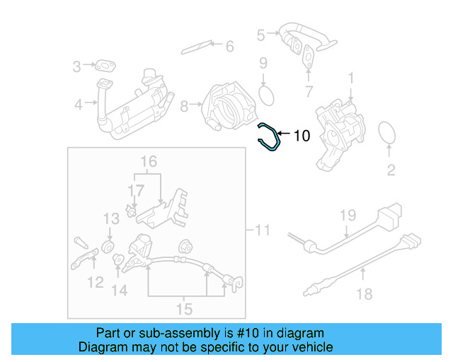 Pressure Reg Retainer Clip 1J0-145-769-C - View 3