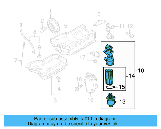 Engine Oil Filter Adapter 07K-115-397-D - View 22