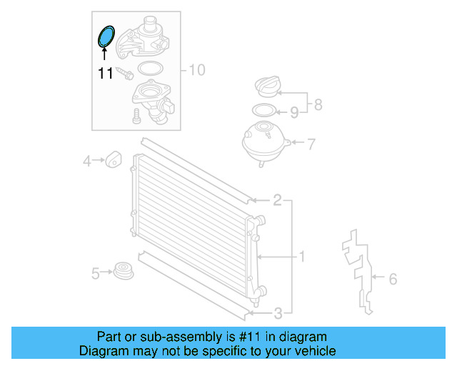 Thermostat Unit Seal 06B-121-119-B - View 20