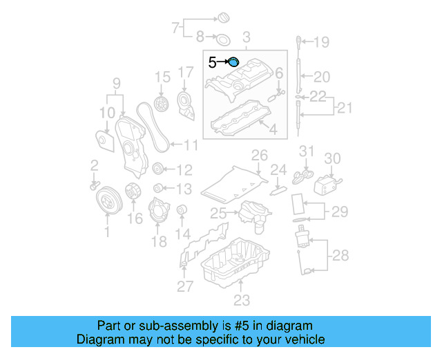Valve Cover O 06F-133-287 - View 5