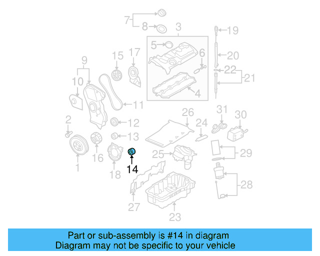 Engine Timing Belt Idler 06B-109-244 - View 3