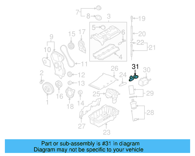 Oil Cooler Gasket 06J-117-070-C - View 10