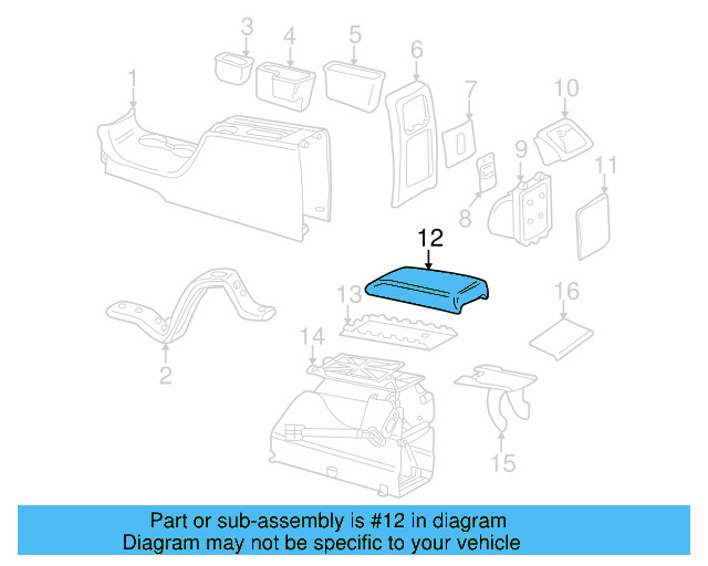 Armrest Assembly 3B0-864-209-M-FDZ - View 7