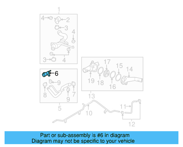Upper Hose Coupling 1C0-122-291 - View 5