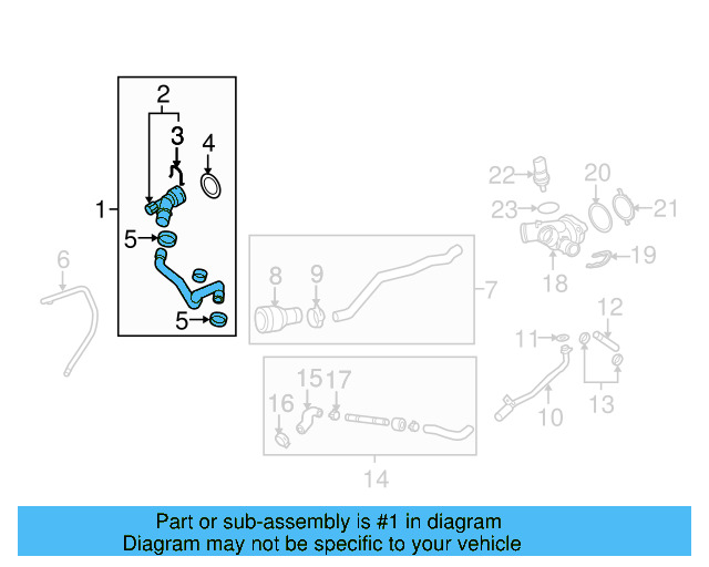 Lower Hose 1C0-122-051-Q - View 4